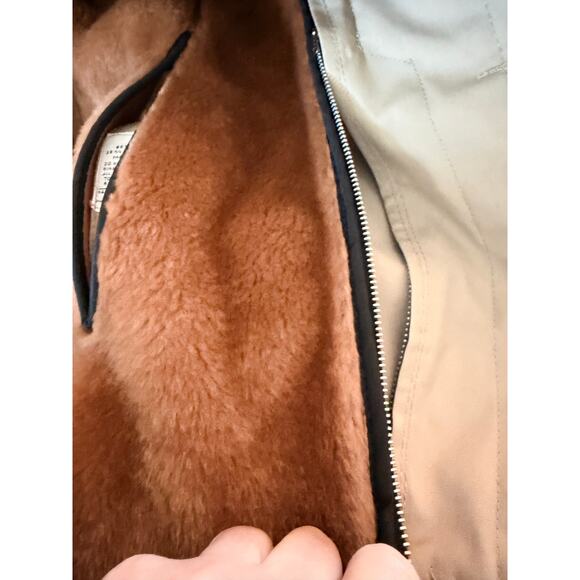 Vintage English Squire Khaki Coat USA Made Lined Trench Car Coat Men’s 42 Short - Picture 13 of 13